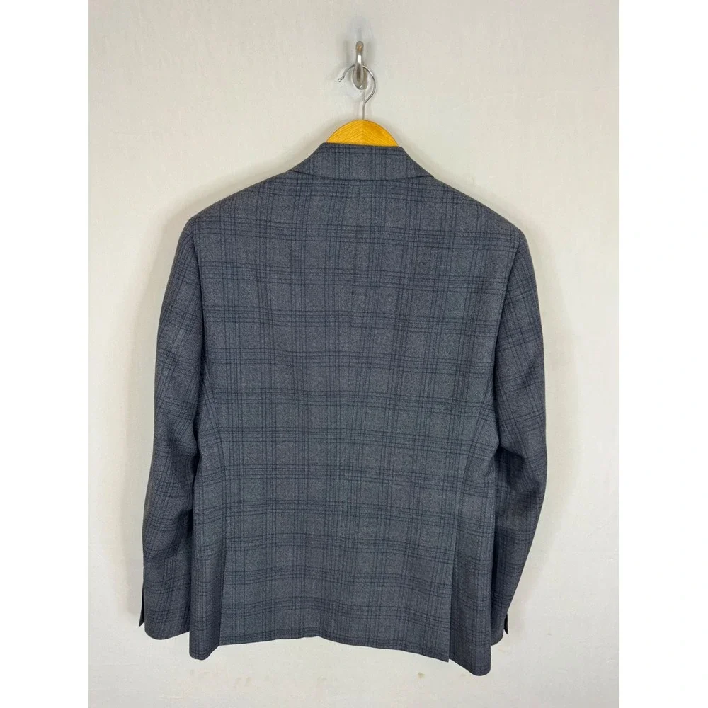 Sondergaard Copenhagen Mens Grey‎ Plaid Slim Fit Blazer Jacket 38R SSJF075